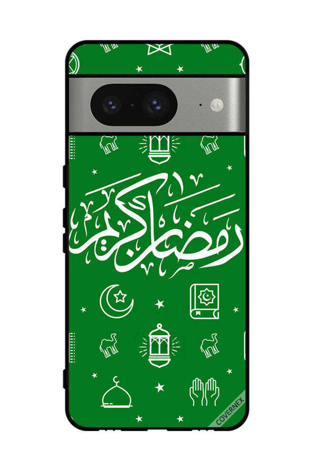 غطاء حماية لهاتف جوجل بيكسل 8 - رمضان كريم - أخضر