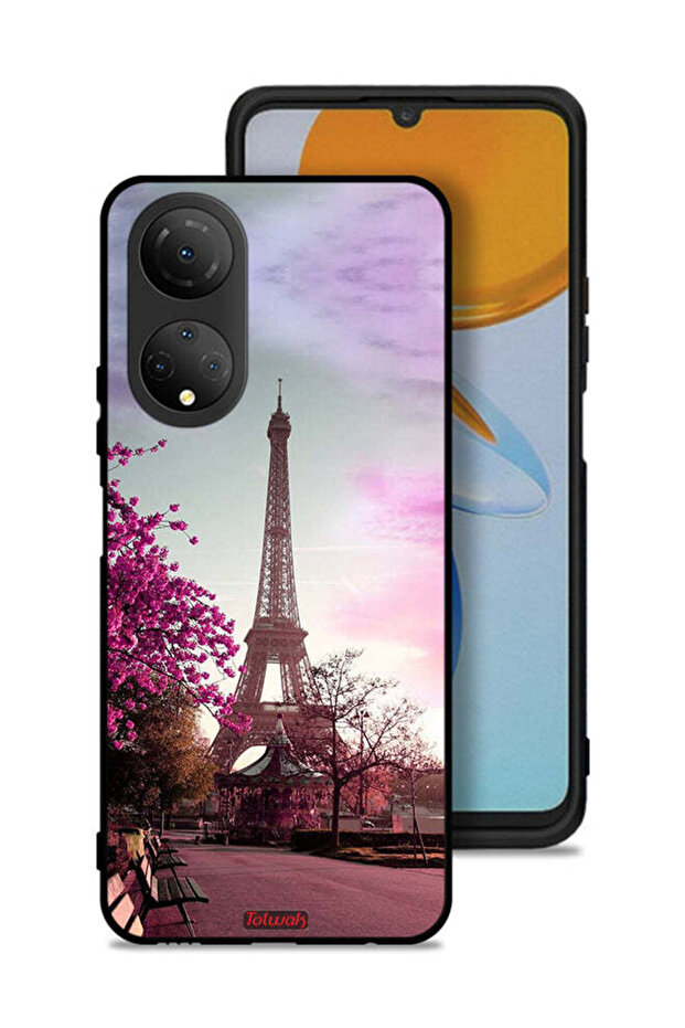 غطاء حماية لهاتف Honor X7 بتصميم برج إيفل