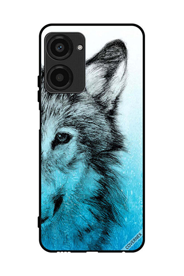 غطاء حماية لهاتف Realme 10 Pro بتصميم نصف وجه ذئب