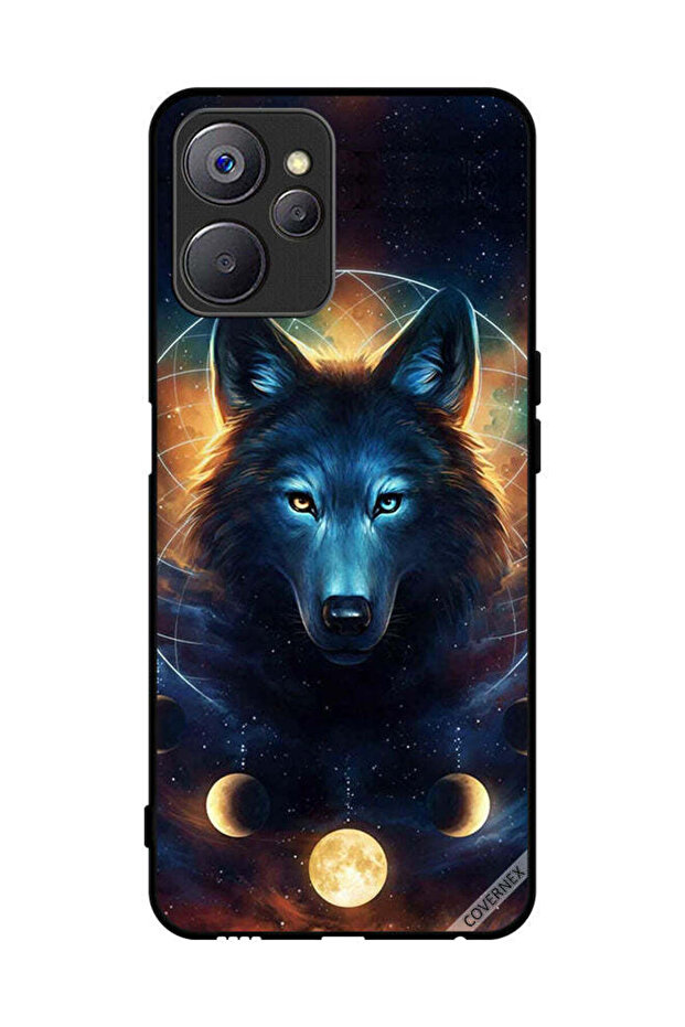 Protective Case Cover For Realme 10 Wolf In Space