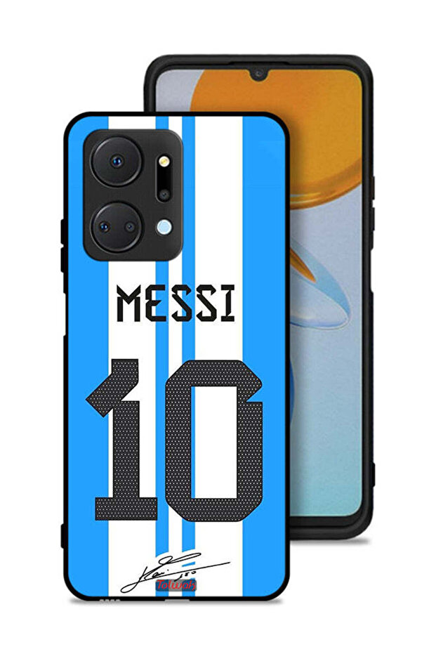 غطاء حماية لهاتف Honor X7a بتصميم ميسي 10