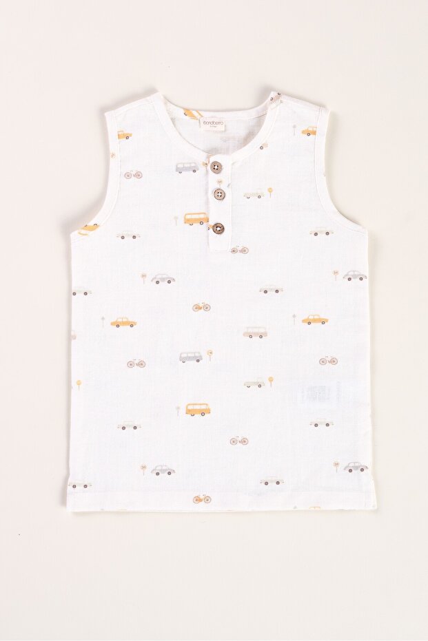 Linen/Cotton Printed Baby and Kids T-Shirt