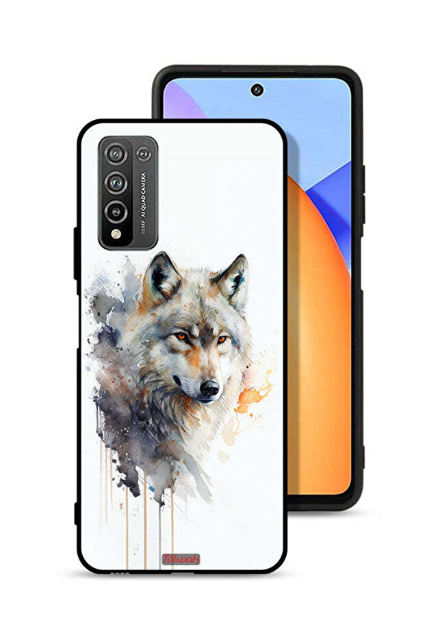 Honor 10X Lite Protective Case Cover Wolf Abstract Art