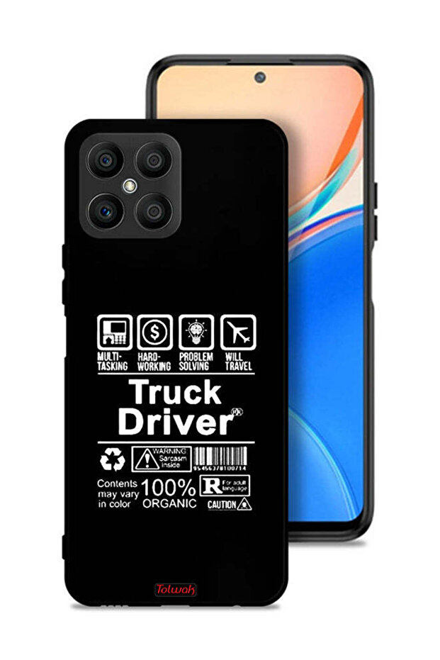 غطاء حماية لهاتف Honor X8 4G، ملصق سائق شاحنة