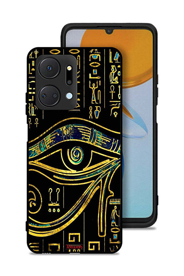غطاء حماية لهاتف Honor X7a مع رسمة عين