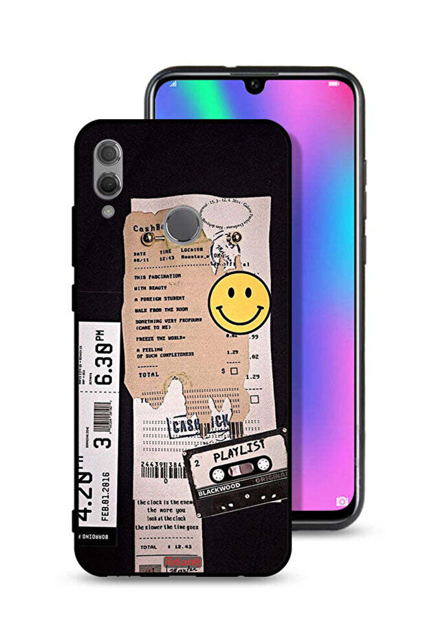 غطاء حماية لهاتف Honor 10 Lite مع ملصق قائمة تشغيل