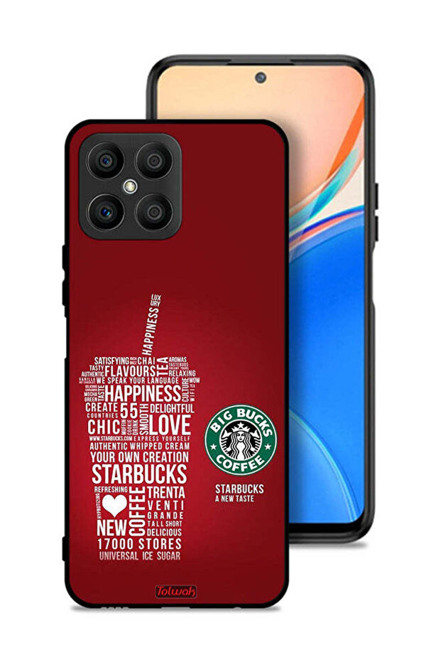Honor X8 4G Protective Case Cover Coffee Sticker