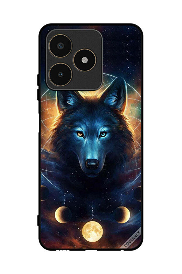 Protective Case Cover For Realme C53 Wolf In Space
