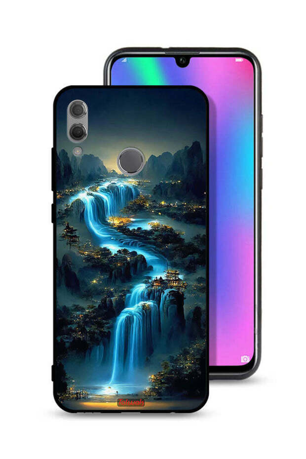 غطاء حماية لهاتف Honor 10 Lite بتصميم شلال فني