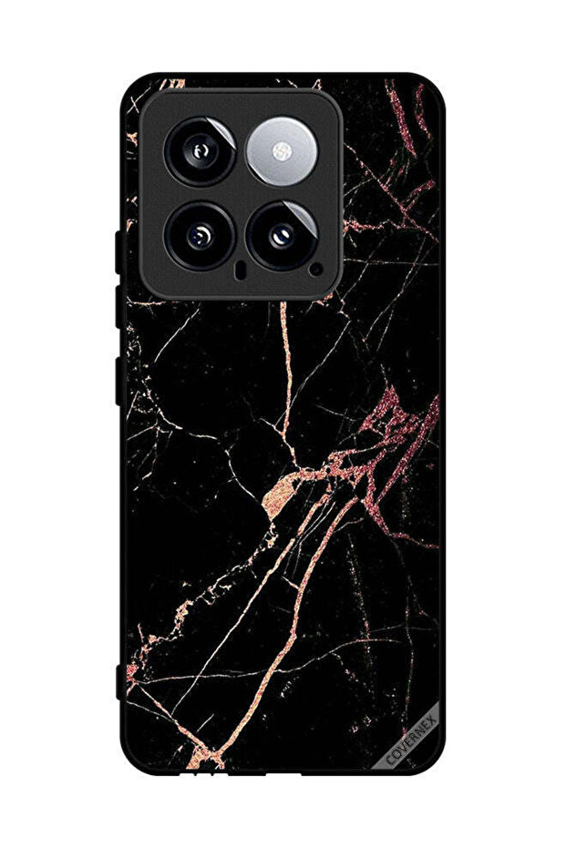 غطاء حماية لهاتف شاومي 14 بنمط رخامي متشقق