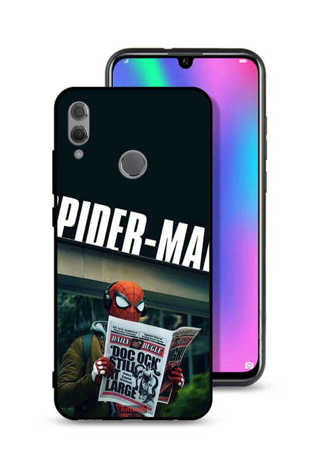 غطاء حماية لهاتف Honor 10 Lite بتصميم سبايدرمان يقرأ صحيفة