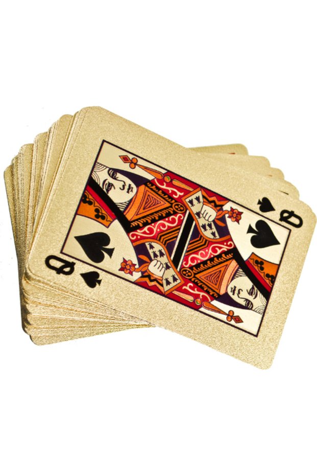 Gold plastic playing cards