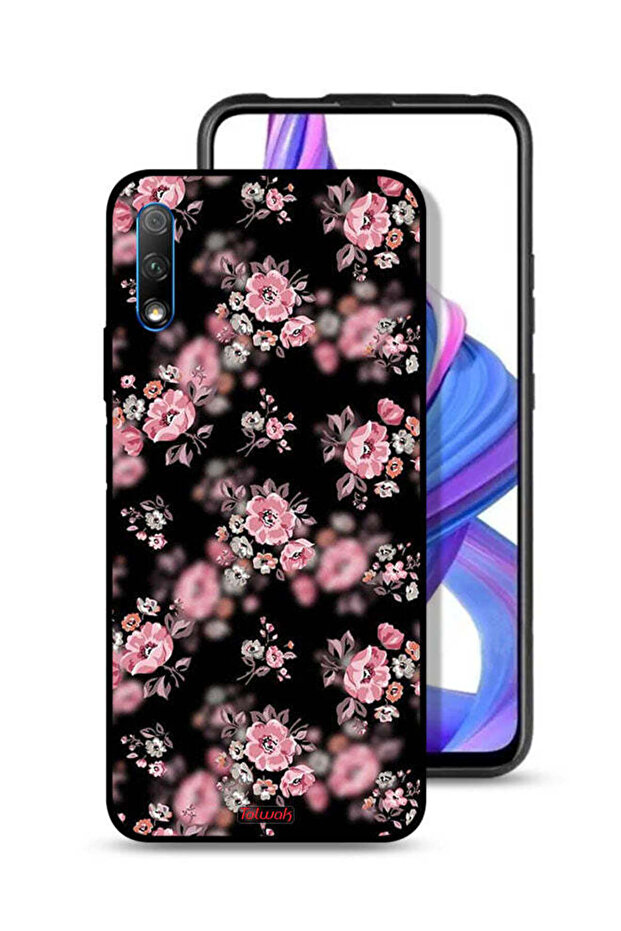 غطاء حماية لهاتف Honor 9X (الصين) بنقشة زهور