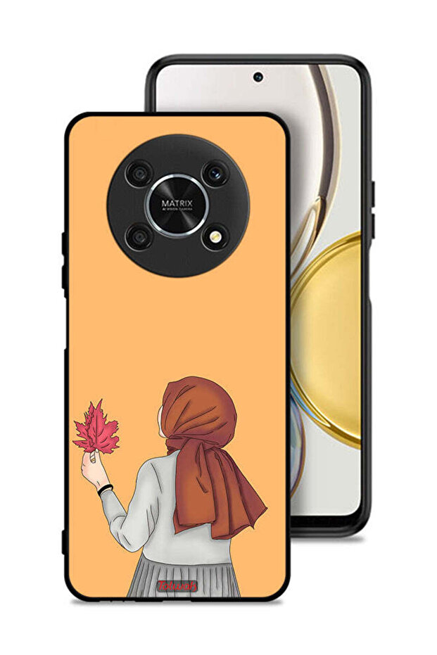 غطاء حماية لهاتف Honor X9 5G يحمل ورقة شجر
