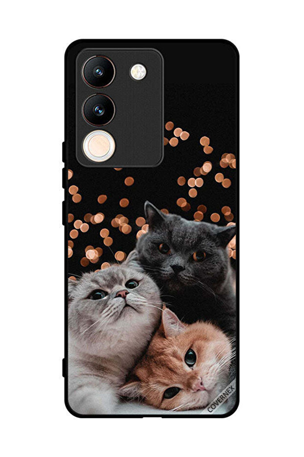 غطاء حماية لهاتف Vivo Y200 Kittens
