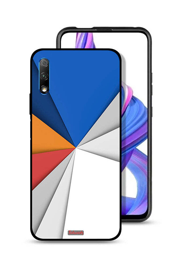 غطاء حماية لهاتف Honor 9X (الصين) مصنوع من مادة فنية تجريدية