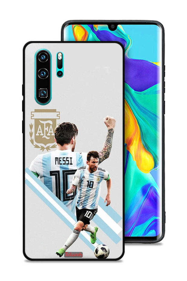 غطاء حماية لهاتف هواوي P30 Pro برسومات ليو ميسي