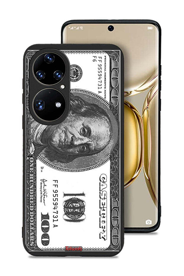 غطاء حماية لهاتف هواوي P50 Pro بنقشة الدولار