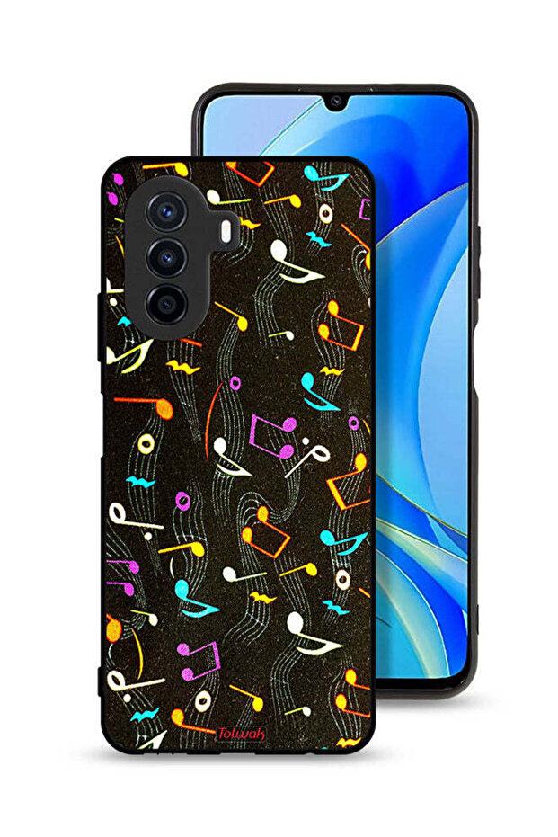 Huawei nova Y70 Protective Case Cover Music Fabric Pattern