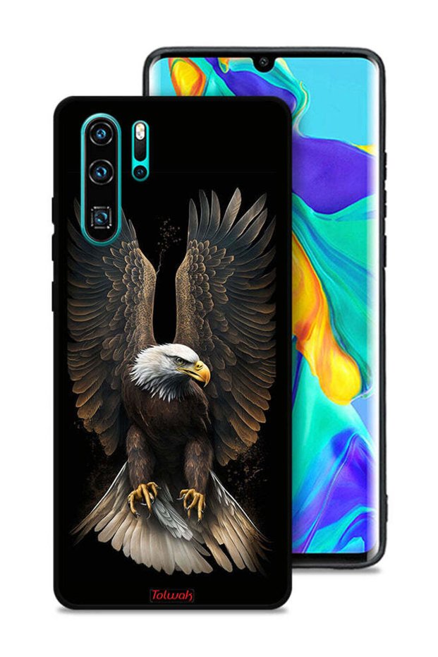 غطاء حماية لهاتف هواوي P30 Pro بتصميم أجنحة النسر المنتشر