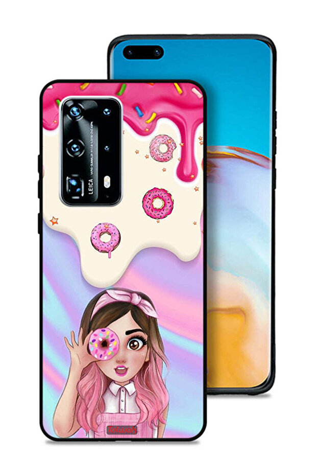 غطاء حماية لهاتف هواوي P40 Pro Plus 5G يحمل دونات