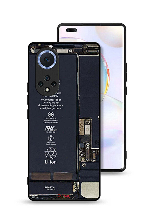 غطاء حماية لهاتف Honor 50 Pro بنمط دائرة الهاتف