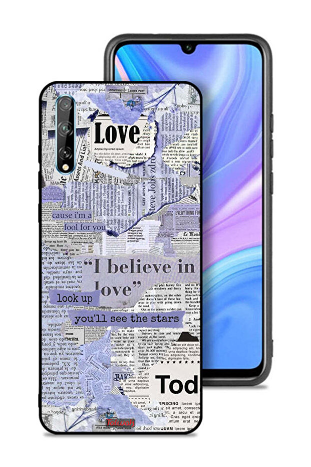 Huawei P Smart S Protective Case Cover Newspaper Pieces