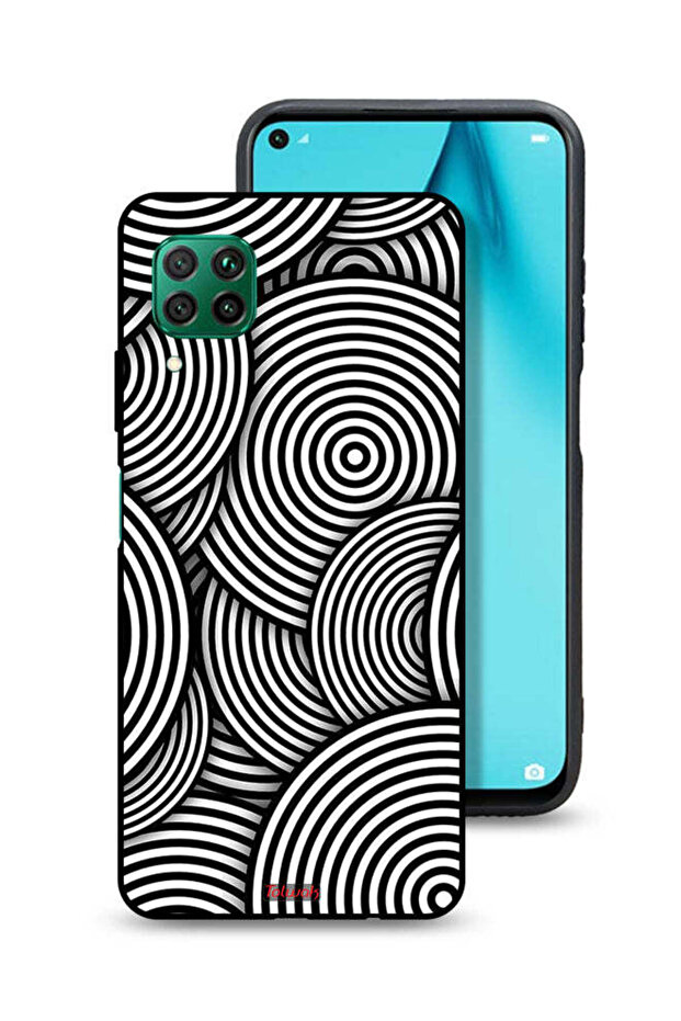 Huawei nova 7i Protective Case Cover Circles Illusion Pattern