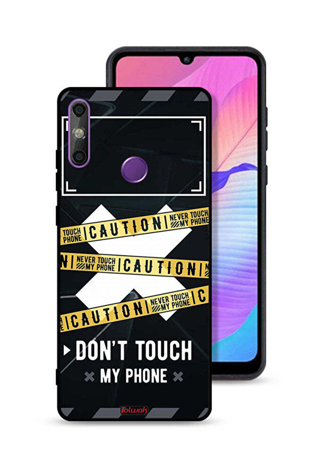 Huawei Enjoy 20e Protective Case Cover Caution Never Touch My Phone