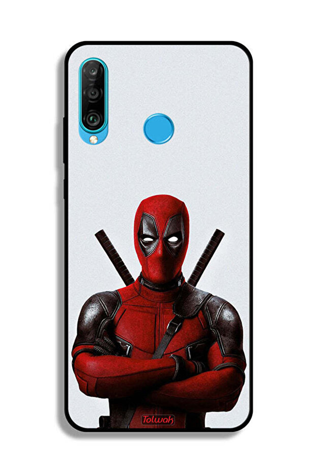 غطاء حماية لهاتف هواوي نوفا 4e بتصميم ديدبول - 2