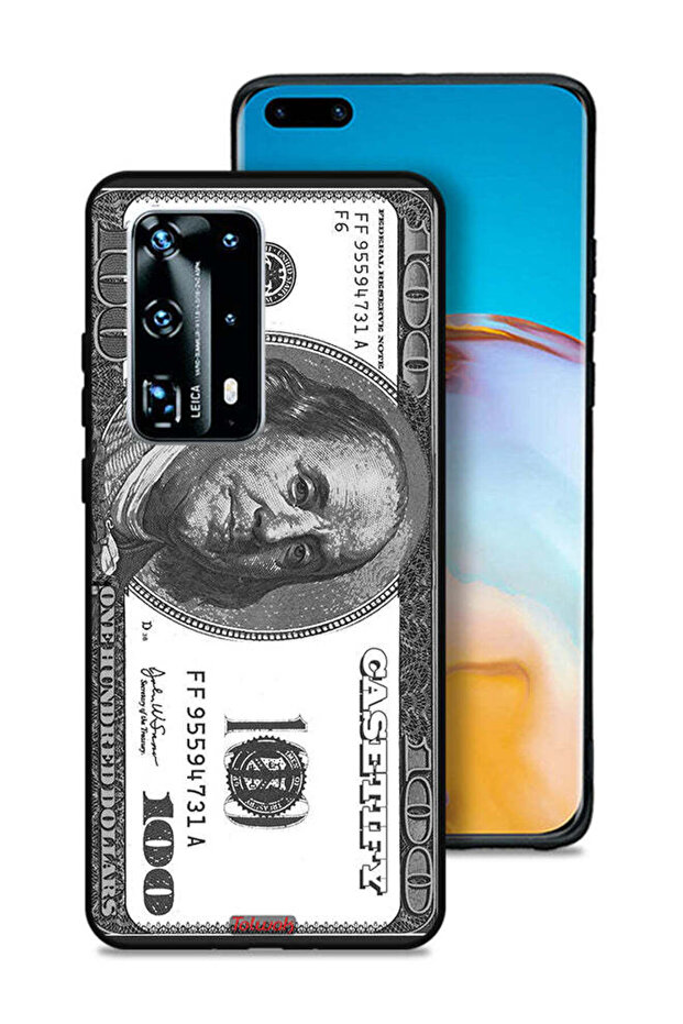غطاء حماية لهاتف هواوي P40 Pro Plus 5G بنقشة الدولار