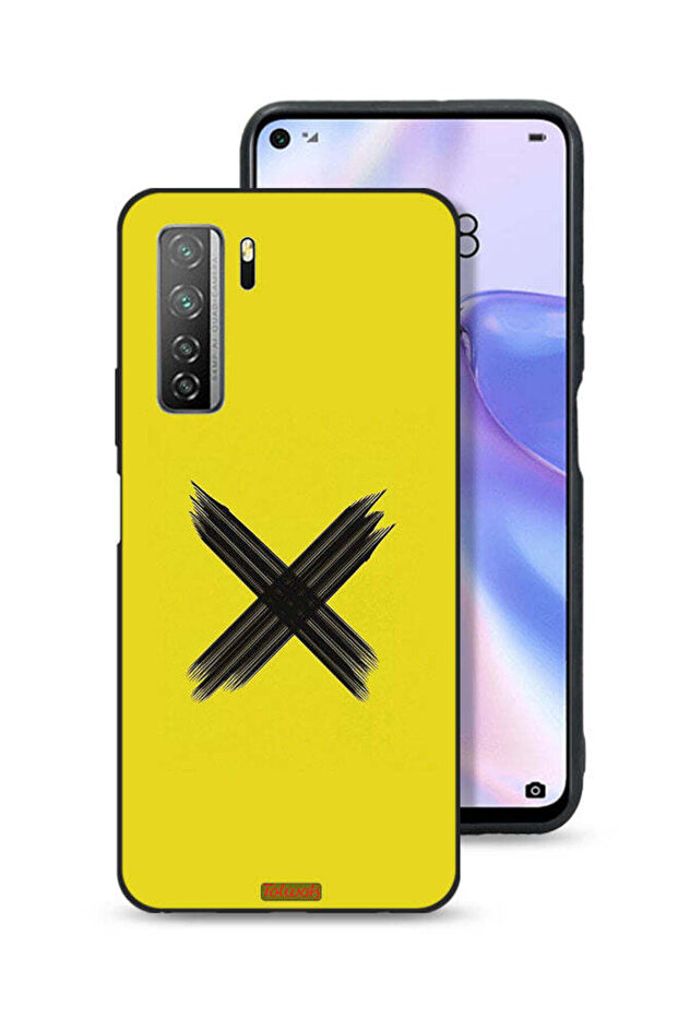 غطاء حماية لهاتف هواوي P40 لايت 5G بنقشة X
