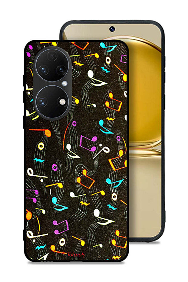 Huawei P50E Protective Case Cover Music Fabric Pattern