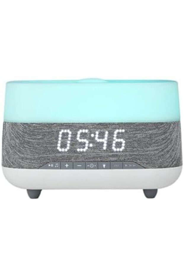 Bluetooth Clock Aromatherapy Humidifier Speaker with 7 Color Ambient Light