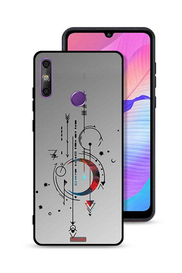 Huawei Enjoy 20e Protective Case Cover Moon And Arrows Art Pattern