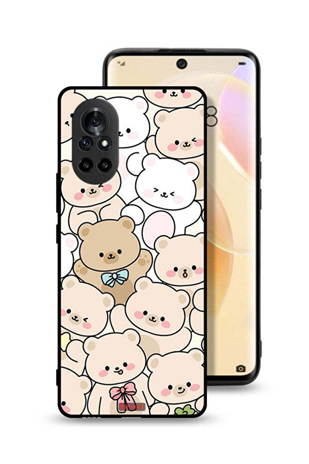 غطاء حماية لهاتف هواوي نوفا 8 بنقشة الدببة - 1