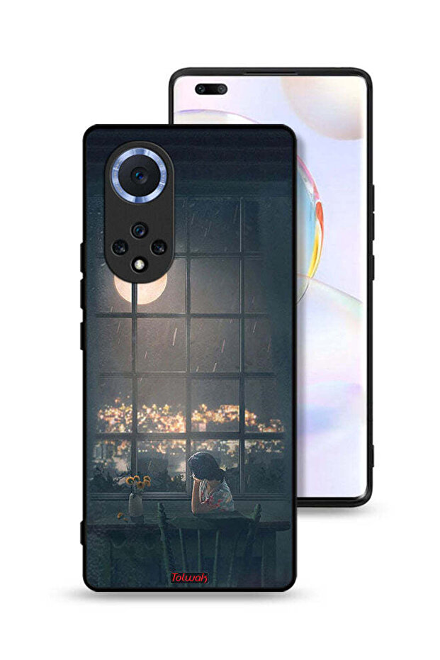 غطاء حماية لهاتف Honor 50 Pro مع صورة القمر