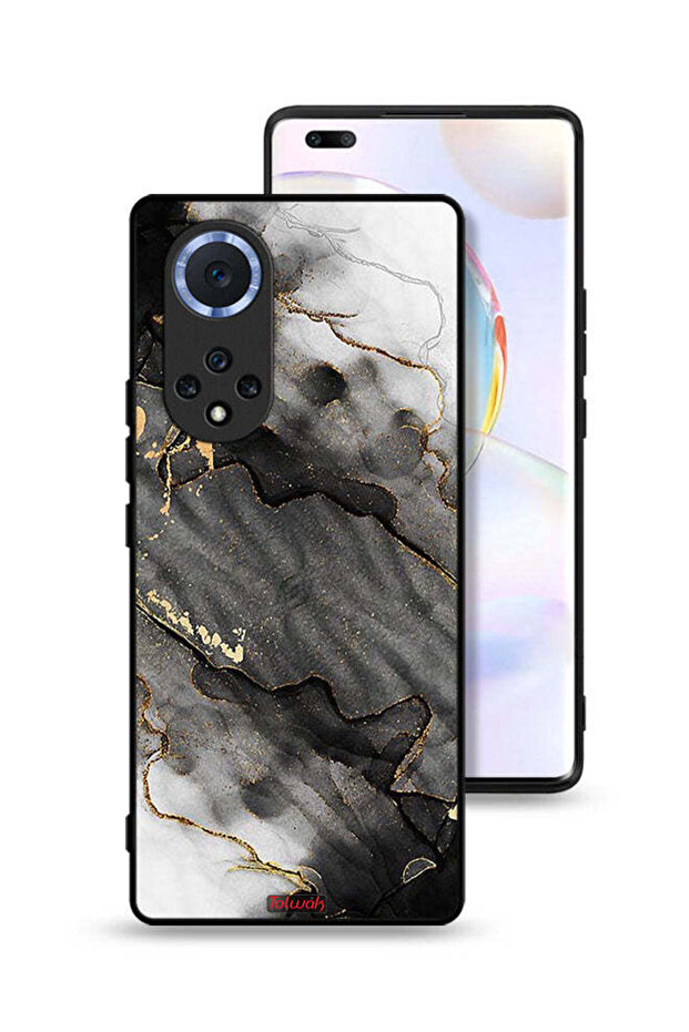 غطاء حماية لهاتف Honor 50 Pro من الرخام اللامع
