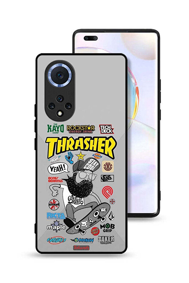 غطاء حماية لهاتف Honor 50 Pro بتصميم Thrasher Sticker