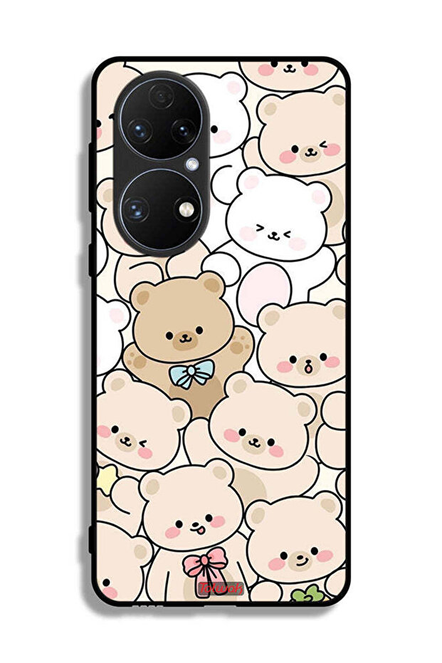 غطاء حماية لهاتف هواوي P50E بنقشة الدببة - 2