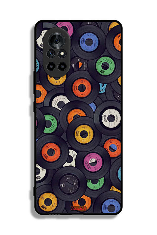 غطاء حماية لهاتف هواوي نوفا 8 بنقشة أقراص مضغوطة - 2