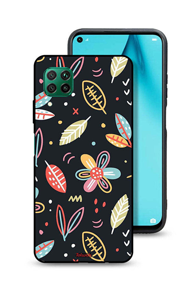 Huawei nova 7i Protective Case Cover Flowers And Leaves Abstract Art