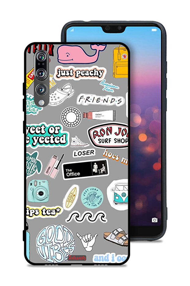 Huawei P20 Pro Protective Case Cover Good Vibes Stickers