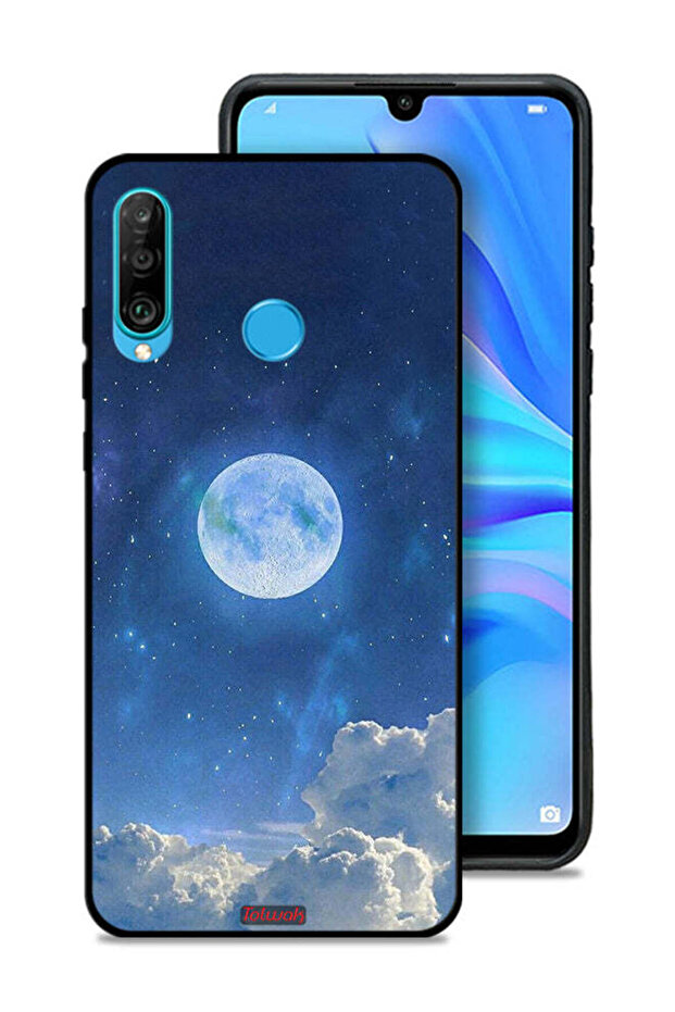غطاء حماية لهاتف هواوي نوفا 4e بتصميم غيوم القمر - 1