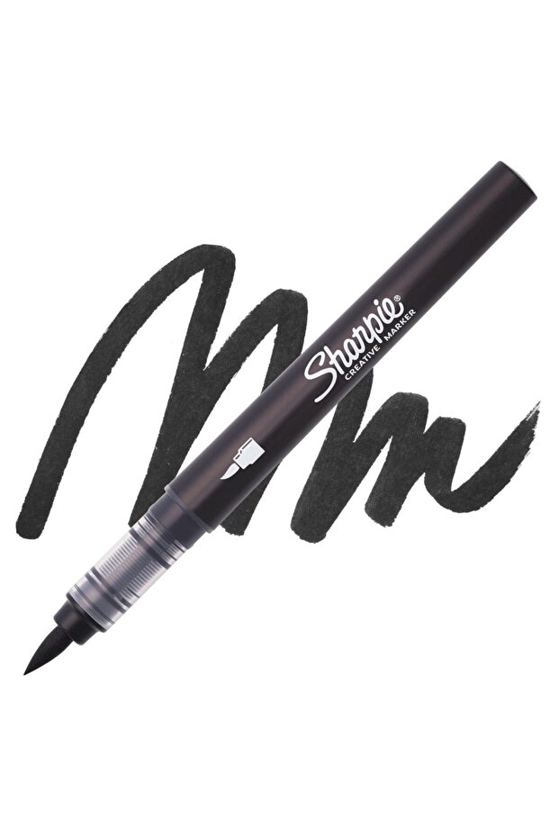 Creative Akrilik Marker Siyah- Fırça Ucu - 1
