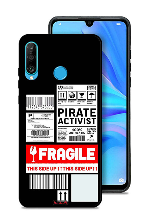 Huawei nova 4e Protective Case Cover Private Activist Fragile Sticker