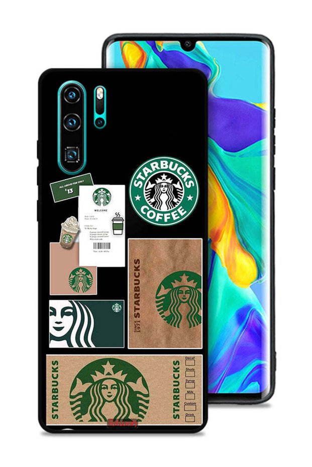 غطاء حماية لهاتف هواوي P30 Pro ملصق ستاربكس