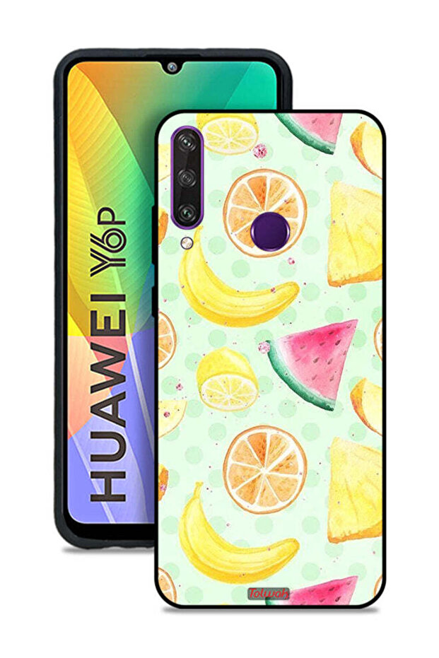 Huawei Y6p Protective Case Cover Fruits Watercolor Art