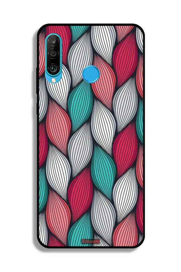 غطاء حماية لهاتف هواوي نوفا 4e بنقشة ريش - 2