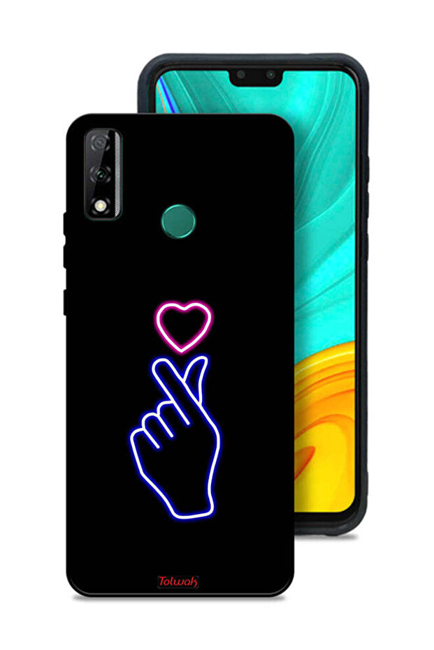 غطاء حماية لهاتف هواوي Y8s بتصميم قلب سناب